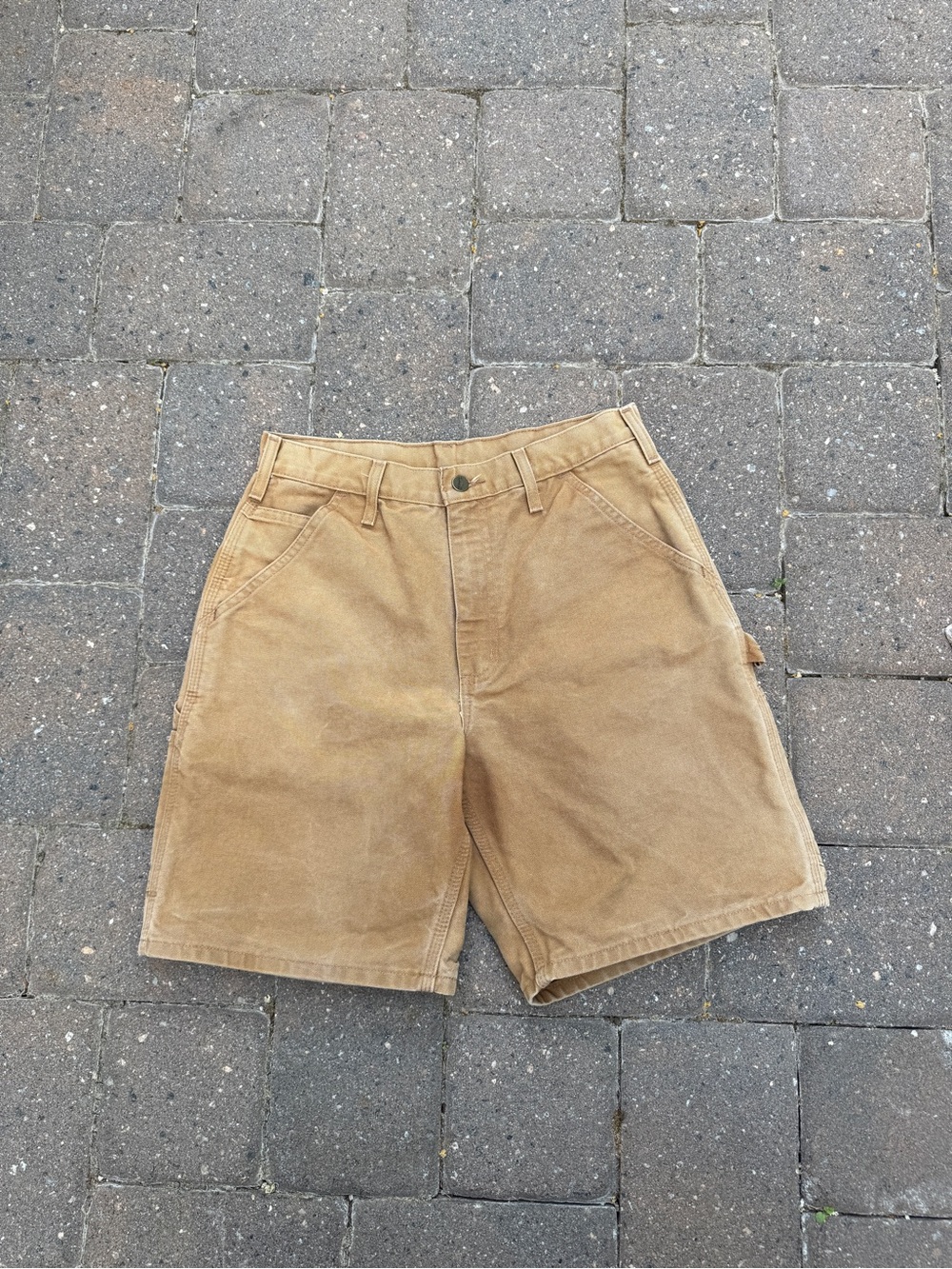 Rare Vintage 2007 Faded Carhartt B25 BRN Heavy Duty Carpenter Shorts W30